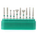 10pcs Dental Diamond Stainless steel Burs Drills Polishing Bur. 
