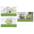 GC No Mess Automatic Bird Feeder, Transparent Seed Food Container, Parrot Feeder Cage Accessories For Small Birds Parrot Cockatoo Canary Parakeets. 
