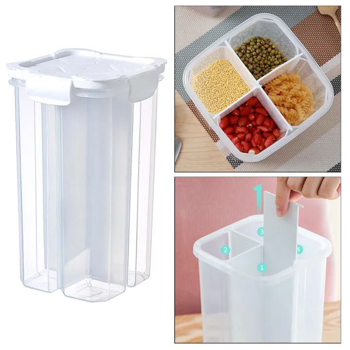 Sealed%20Classification%20Food%20Storage%20Containers%20Transparent%20for%20Nut%20White%20-%20Image%202
