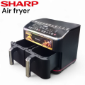 Sharp 8 Liter KF-DF80RT-K3 Double Basket Air Fryer.