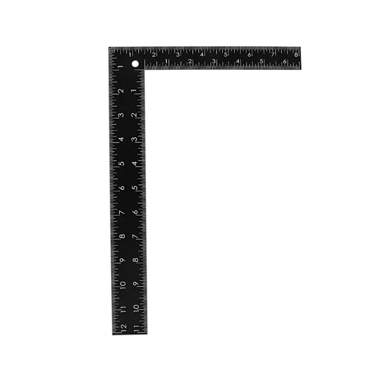 2X%20Teacher%200-30cm%200-20cm%20Measuring%20Range%20L%20Shaped%20Design%20Square%20Ruler%20Black%20-%20Image%202