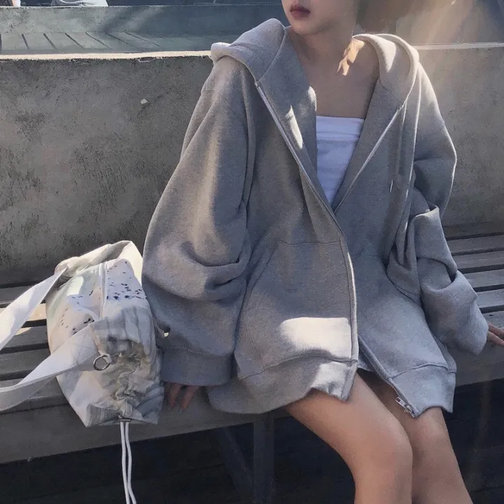 Ins%20Super%20Hot%20Sweater%20Women's%20Spring%20and%20Autumn%20oversize%20Hooded%20Thin%20Coat%20Korean%20Fashionable%20Student%20Loose%20Top%20Cardigan%20-%20Image%207