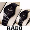 Smart Analogue Couple Watches 2pcs - Black.