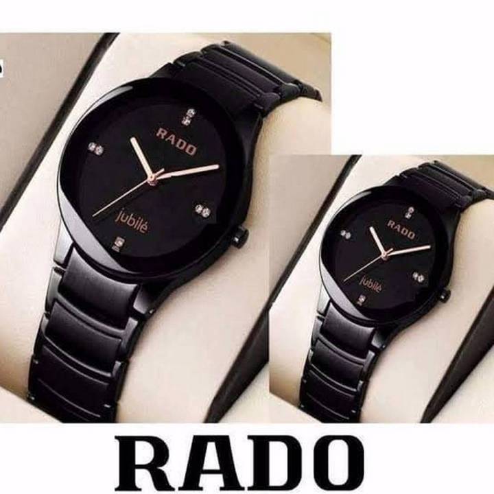 Smart Analogue Couple Watches 2pcs - Black