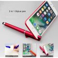 Universal 3 in 1 Capacitive Stylus Pen with Mobile Stand Holder, Writing Pen, Capacitive Pen for Mobile use, Compatible for Android Touch Screen.