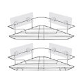 Shower Caddy Corner with Hooks, Organizer Wall Mounted 2 Pack.
