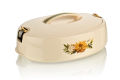 Asian Elegant Casserole Oval Hotpot 4.0 Ltr White-Beige – DLX4000. 