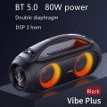 XDOBO Vibe Plus Portable Wireless Speaker with BT5.0 Technology IPX5 Waterproof 80W Speakers-black. 