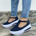 Shoes Women Platform Sandals Velcro Stretch Fabric Summer Women's Comfort Walking Ladies Sandalias Female Casual Footwear. 