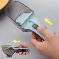 New Adjustable Measuring Spoons with Scale Plastic Measuring Scoops Cups for Baking Cooking Accessories Kitchen Measuring Tools.