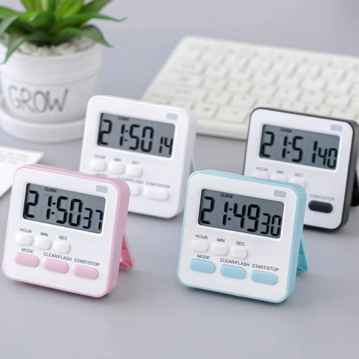 Digital Display Baking Timer Timer Alarm Clock Kitchen Reminder Cute Clock Digital Clocks Silent Clock Food Abs Student Stopwatch Oven Timers