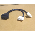 For Connector OBD2 16-Pin for 1 to 2 White Connector Obd Dual-Head Conversion Line OBD2 16 Full Pins for Dedicated Cable Harness. 