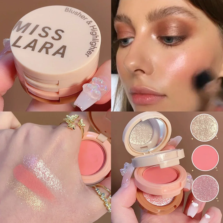 Miss Lara Blush Highlighter 3 in 1 Makeup Palette