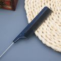Highlighting Fine-tooth Metal Pin Hairdressing Hair Styling Rat Tail Comb Black Plastic Fine-tooth Hair Comb Beauty Tools New.