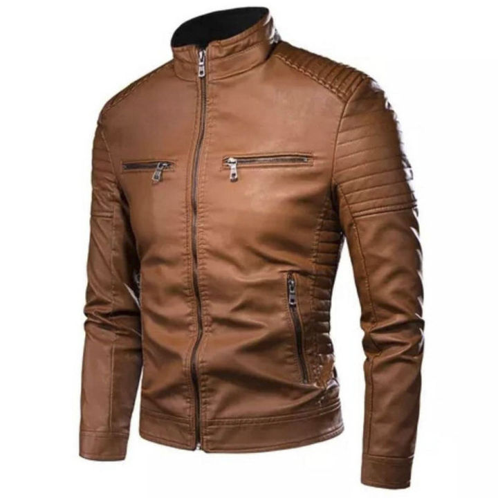 Red PU Leather Jacket For Men Daraz .bd