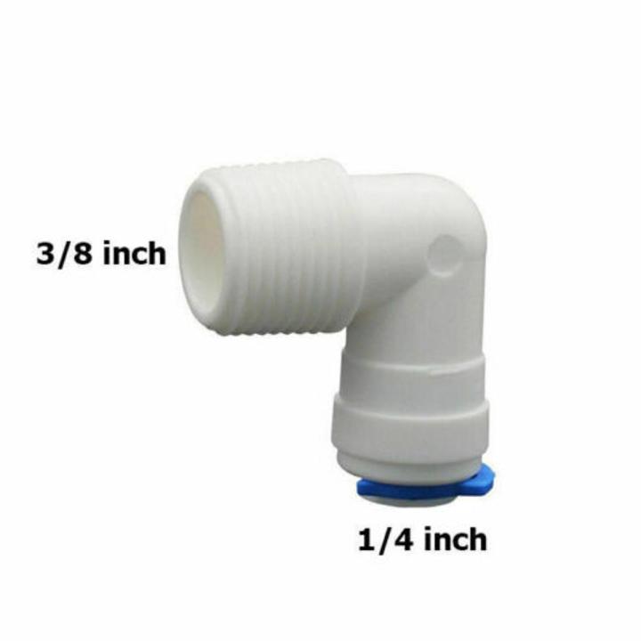 3/8 Inch OD Elbow Quick Connect Water Purifier Tube Fittings Connector For Ro Reverse Osmosis System 3pcs