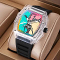 2024 New High Beauty Leisure Sports Fully Automatic Quartz Hollow Night Glow Waterproof Richard Men's Watch Phantom Color. 