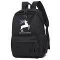 Korean Style Men's Black Bag Backpack Travel Bags Female Junior High School Student Elementary and Middle School Student Schoolbags Men's Fashion.