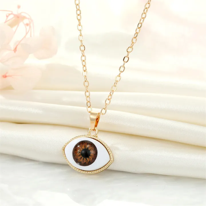 Wholesale%203D%20evil%20eye%20necklace%20pendant%20chains%20gold%20plated%20silver%20plated%20red%20evil%20eye%20decor%20jewelry%20man%20or%20woman%20necklace%20-%20Image%202