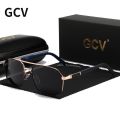 GCV 2021 Brand Classic Pilot Square Polarized Sunglasses Metal Frame Men's Driving Male Sun Glasses Eyewear UV Blocking Luxury. 