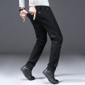 Classic Advanced Stretch Black Jeans 2022 New Style Business Fashion Denim Slim Fit Jean Trousers Male Brand Pants.
