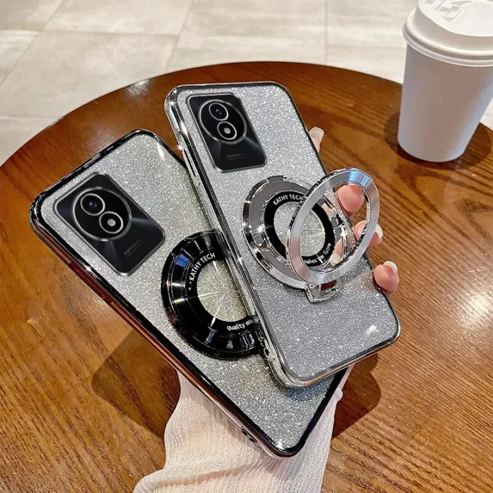 lthmy%20for%20Vivo%20Y02%20V2234%20casing%20electroplating%20soft%20glitter%20TPU%20phone%20back%20cover%20phone%20case%20magnetic%20bracket%20-%20Image%202