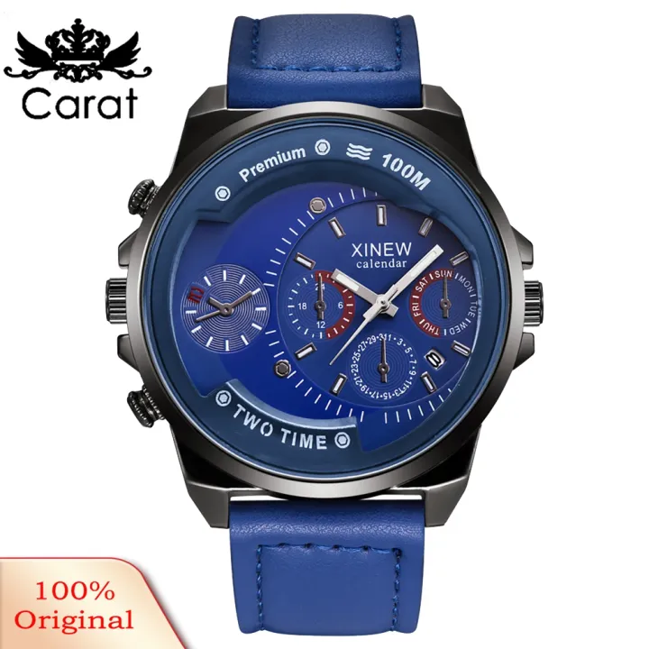 (New)%20carat%20xinew%20Port%20men%20calendar%20ub-dial%20decor%20faux%20leather%20band%20quartz%20writ%20watch%20-%20Image%208