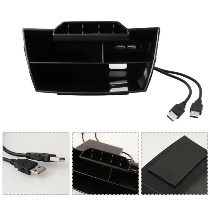 for%202016%202017%202018%202019%20Interior%20Accessories%20Car%20Black%20ABS%20Inner%20Console%20Central%20Storage%20Box%20with%20USB%20Port%20-%20Image%208