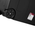 50 Gallon Snap Lid Wheeled Plastic Storage Tote, Black Base/Red Lid, Set of 2. 