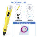 3D Printer Pen, 3D Pen Printing Automatic 3D Pen with 3 roll Color PLA Refill Filament, 5V Mini 3D Printer Machine for kids, best birthday gift for kids. 