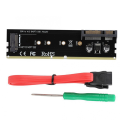DDR3 DDR4 DDR2 to M2 SSD Adapter Black PCB SATA 15Pin Power + SATA 7Pin Data Port.