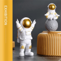 4 Pcs Astronaut Figure Statue Figurine Spaceman Sculpture Educational Toy Desktop Home Decoration Astronaut Model Blue.