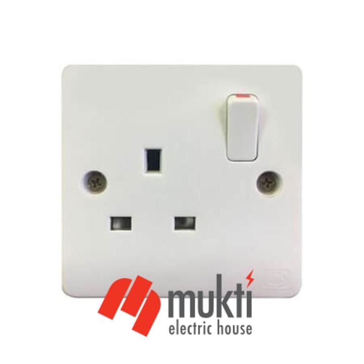MK Made in Singapore LOGIC SLIMLINE 13A 3 Pin Flat 1 Gang Socket with ...