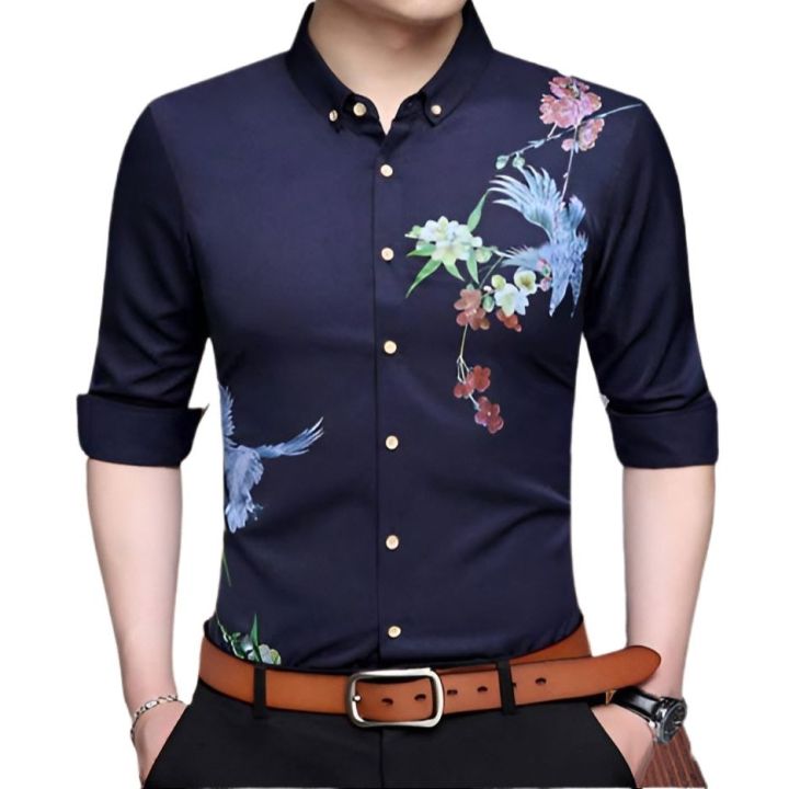 Blue%20Cotton%20Long%20Sleeve%20Shirt%20for%20Men%20-%20Image%203