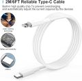 Data and charging cable 20W USB-C to Lightning Port Data Cable for iPhone 13/12/11/x. 