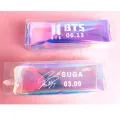 Bts Pencil Case Stationery Box Laser Transparent Large Capacity Primary School Universal Storage Bag - pencil bag. 