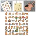 50Pcs Cartoon Capybara Sticker Small Cute Animal Stickers for Card Cups Wall.