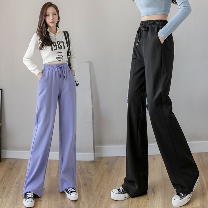 IELGY%20wide%20leg%20pants%20women's%20loose%20high%20waist%20straight%20mopping%20sports%20casual%20pants%20-%20Image%203