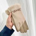Warm Winter gloves Guantes Lady Fashion Thick gloves Plush gloves for Winter fashion accessories Warm outdoor gloves Women's. 