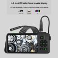 4.5 Inch Inspection Camera with Light 1080P HD Borescope Camera IP67 Waterproof Snake Sewer Camera 7.9mm Triple Lens 15m. 