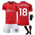 ew 2324 ed eils jersey o. 7 jersey o. 25 Sancho o. 18 Casemiro o. 1 e ea football suit set.