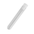 100Pcs Clear Plastic Test Tubes with White Screw Caps Sample Containers Bottles Push Caps 12X75mm. 