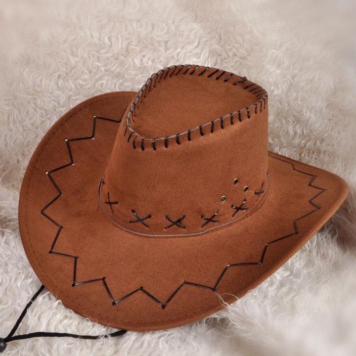 Western%20Cowboy%20Hat%20Men's%20Summer%20Outdoor%20Sun%20Hat%20Grassland%20Mongolian%20Cap%20Knight's%20Cap%20Tourist%20Hat%20Stage%20Props%20Hat%20Female%20-%20Image%206