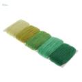 2x10Meter 1mm Cotton Rope Braided Twisted Cord Twine Craft for Bracelet Green. 