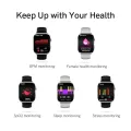 QCY GS2 Smart Watch 1.96 inch Amoled 60Hz High Resolution Display Bluetooth Calling IPX8 Waterproof 24 Hours Heart Rate Monitor SPO2 Sensor 100+ Sports Modes Smartwatch for Men and Women. 