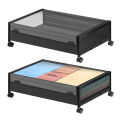 GC Under Bed Storage Drawer, Storage With Wheels, Metal Mesh, Transparent Visual Dust Cover, Under Bed Storage Containers For Clothes, Shoes, Toys, Books. 