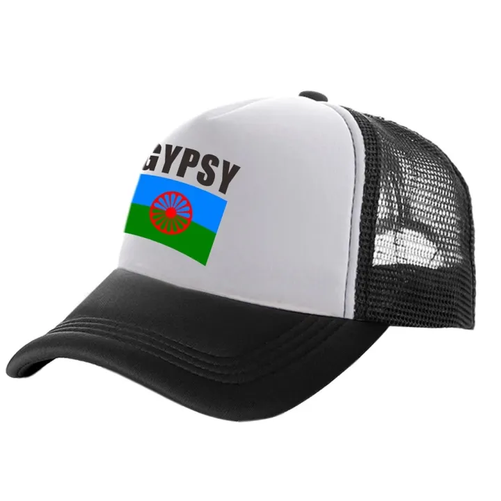 （NEW）Rom Gypsy Romani Trucker Caps Men Country Flag Hat Baseball Cap ...
