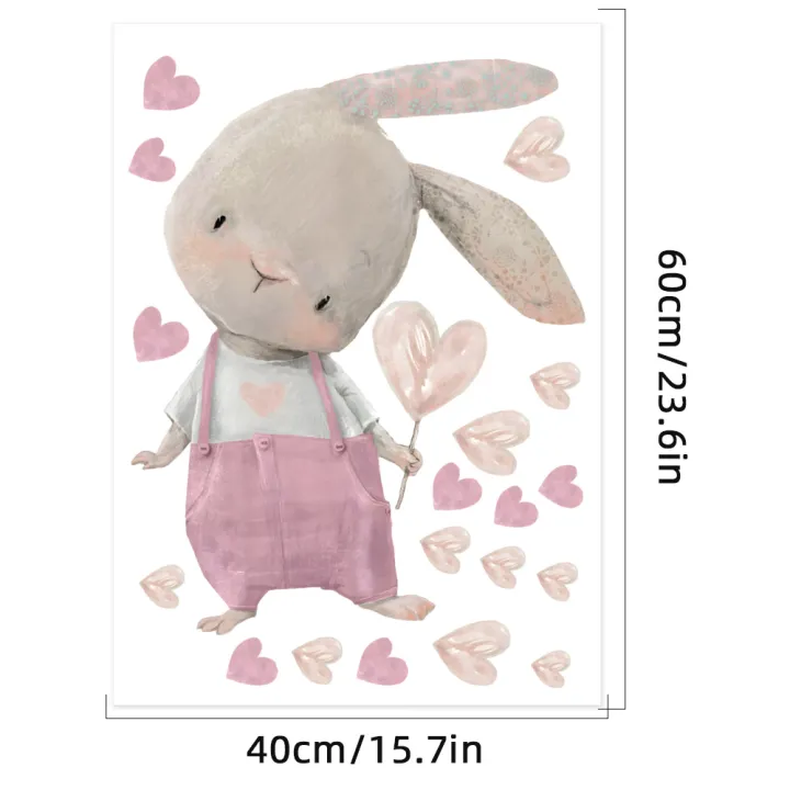 60%C3%9740Cm%20Cute%20Pink%20Rabbit%20Love%20Balloon%20Wall%20Stickers%20Poster%20Art%20Car%20Decal%20Kids%20Room%20Decoration%20Favors%20Wallpaper%201Pcs%20-%20Image%208