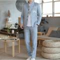 Men Suit Coat Vest Pants Fashion Chinese Retro Style Wedding Groom Suit Stand Collar Classic Terno Masculino Business Blazers.