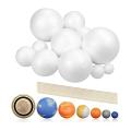 Solar System Project Kit, PlanetModel Crafts 14 Mixed Sized Polystyrene Spheres Balls for School Science Projects.